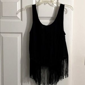 Black Fringe top